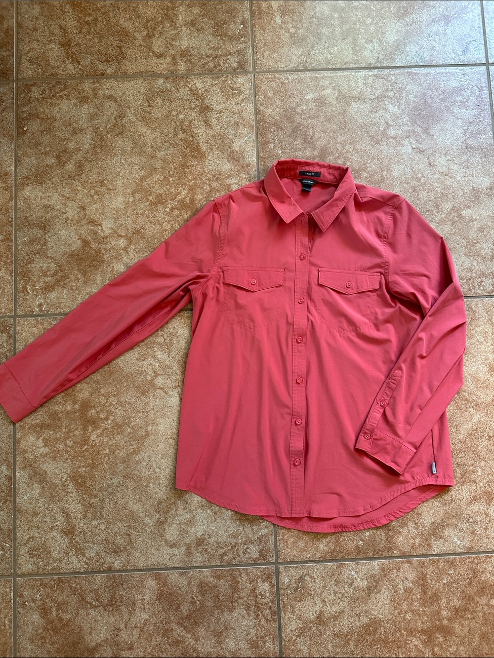 Eddie Bauer Coral Classic Fit Button-Up Shirt
